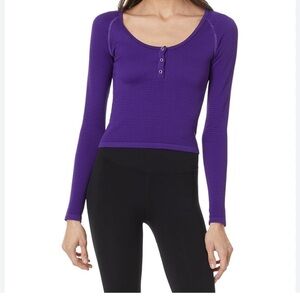 Free People Movement Circle Back Top, Purple Size XS/S